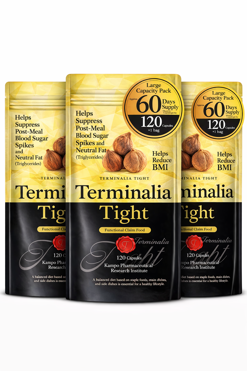 Terminalia Tight: Reduce Belly Fat & BMI. Fat & Sugar Blocker. 180-Day Supply.