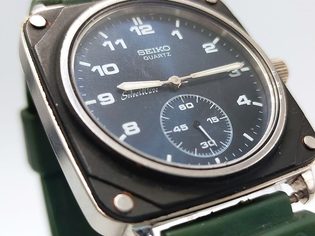 【Battery Replaced】Rare, Excellent Condition Seiko Silver Wave, Made in 1981