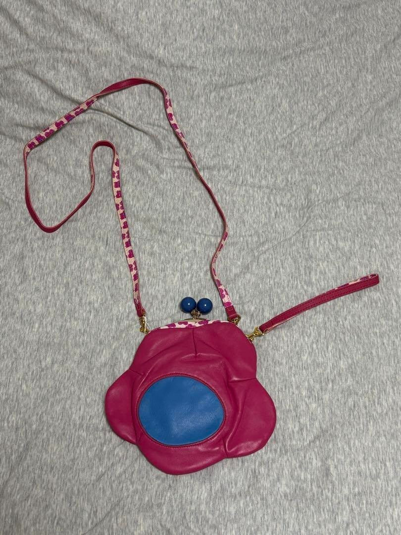 TSUMORI CHISATO Pink flower-shaped shoulder bag from JAPAN Used item Free Ship