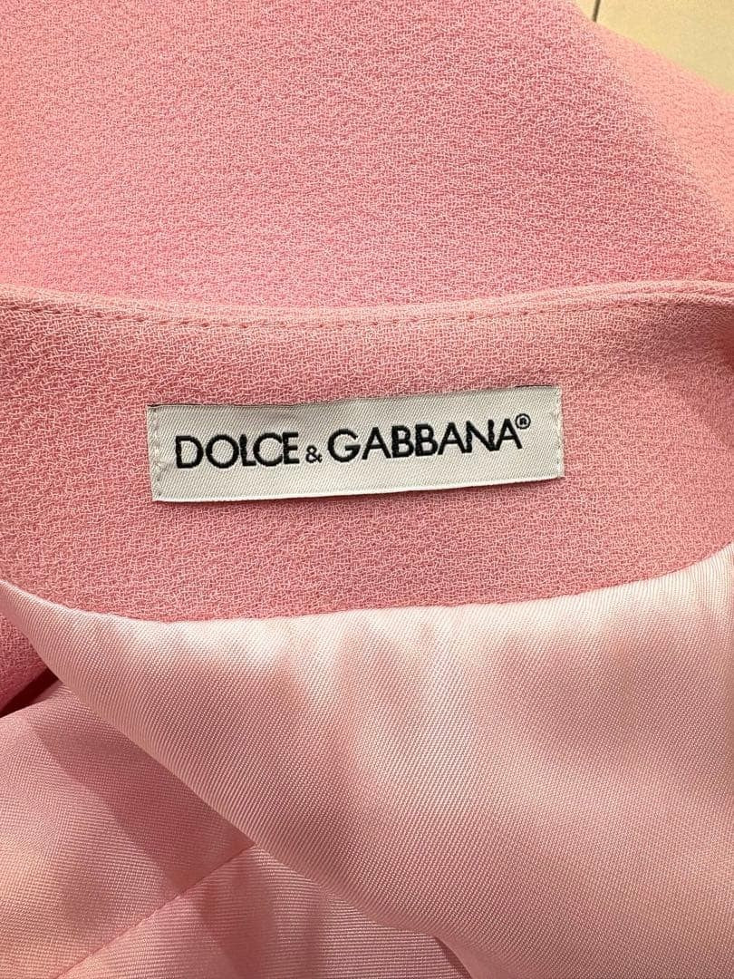 DOLCE & GABBANA Coat 11/12 Pink Embroidered Wool Women's Outerwear