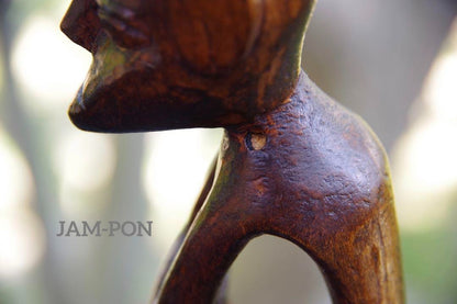Indonesia/Wood Carving (Hand-Carved) Seated Figure/Ornament