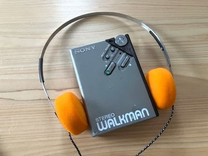 Extremely rare, fully functional, brand new Sony WM-2 silver headphones.