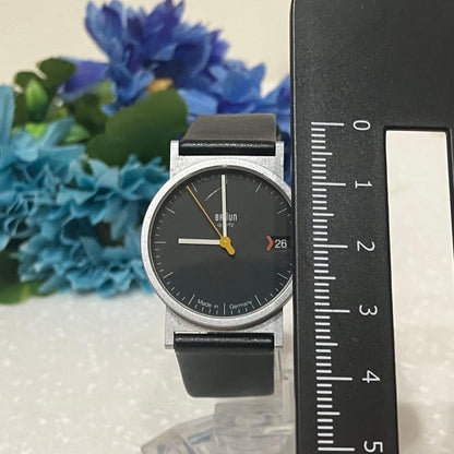 Junk BRAUN Quartz Watch Black German Design Not Working Vintage Rare Japan