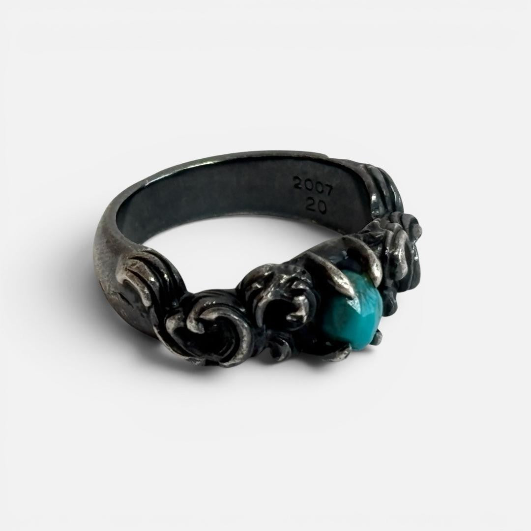 Rare 2007 Y's Yohji Yamamoto Turquoise Silver 950 Ring