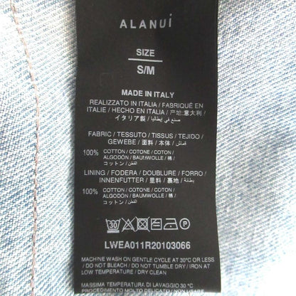 ALANUI 2010s VTG 1B Fringe Denim Jacket Light Blue S/M LWEA011R20103066