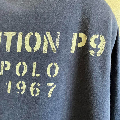 Rare 90 s Made in USA Ralph Lauren Pocket T Shirt Navy XL RRL