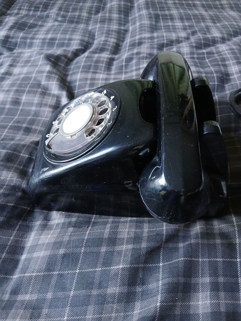 Black rotary dial telephone Showa retro vintage antique