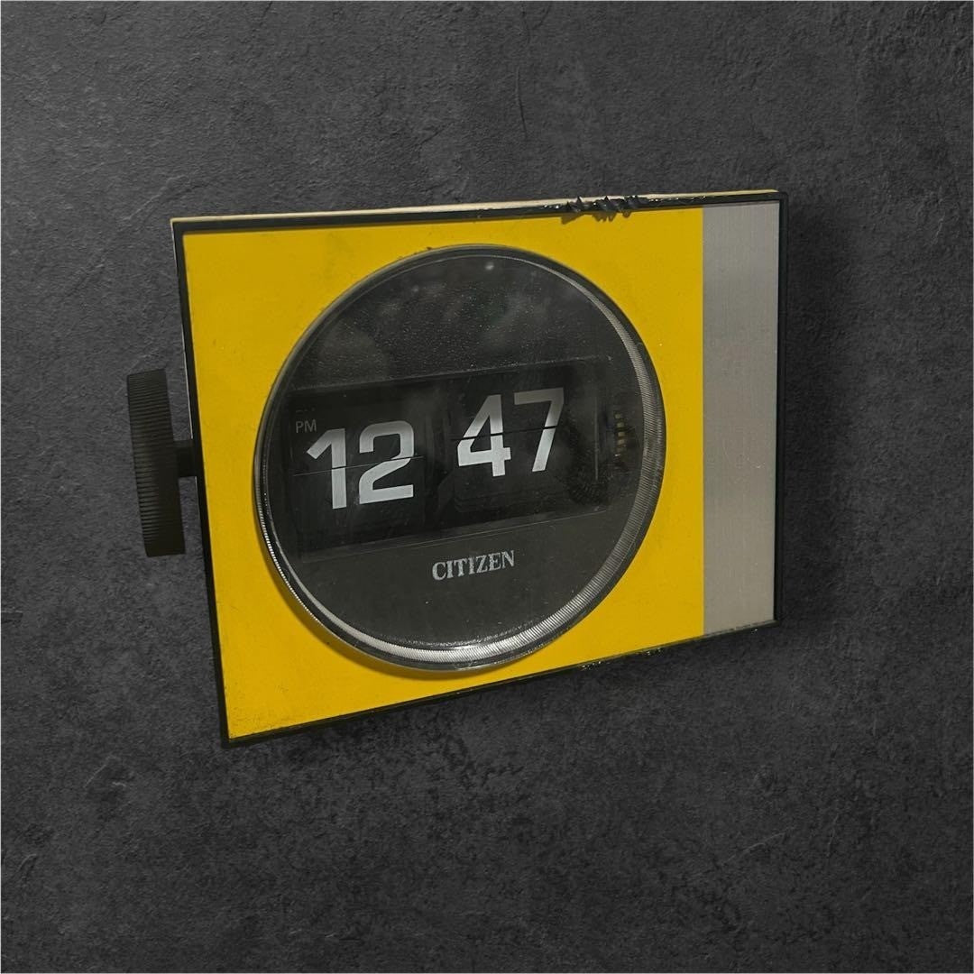 CITIZEN Flip Clock Tested Working Retro Interior Used Space Age Mid Century
