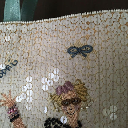 Anya Hindmarch Vintage embroidered beaded sequined tote bag