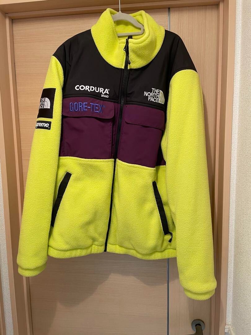 Supreme The North Face Expedition Fleece Jacket FW18 Yellow Size L Used
