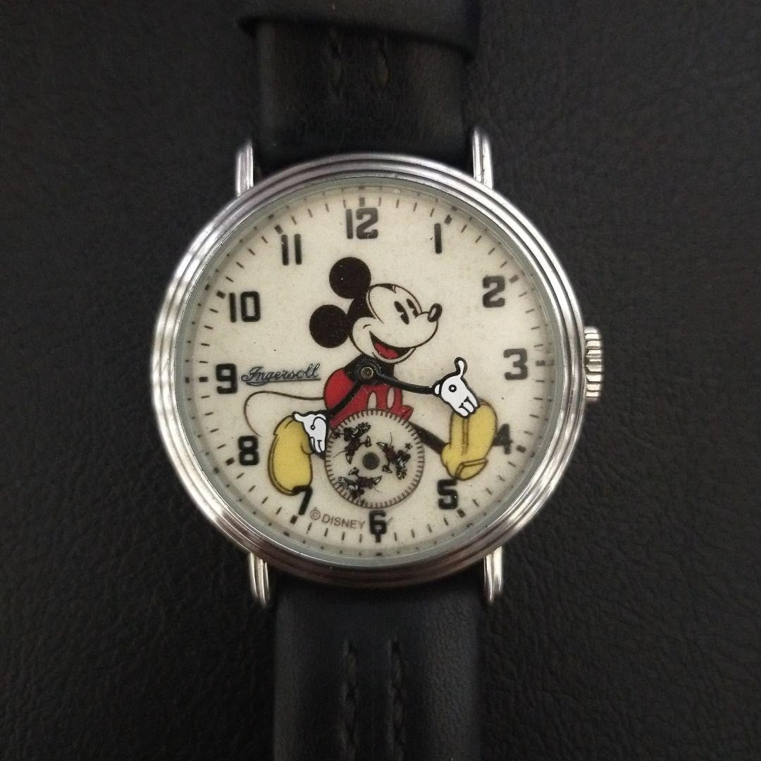 Ingersoll Mickey Mouse Watch Disney Unisex Rare From Japan