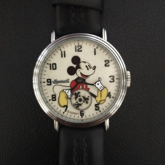 Ingersoll Mickey Mouse Watch Disney Unisex Rare From Japan