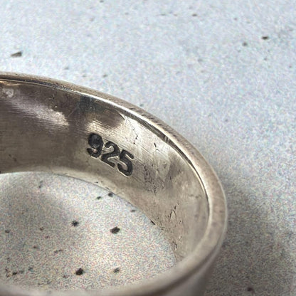Zuni Sun God Sun Face Inlay Ring, US Size 8.5-9