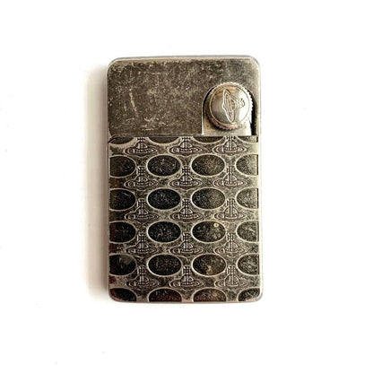 Vivie[Used] Vivienne Westwood Gas Lighter Orb Silver patterned all over no flint