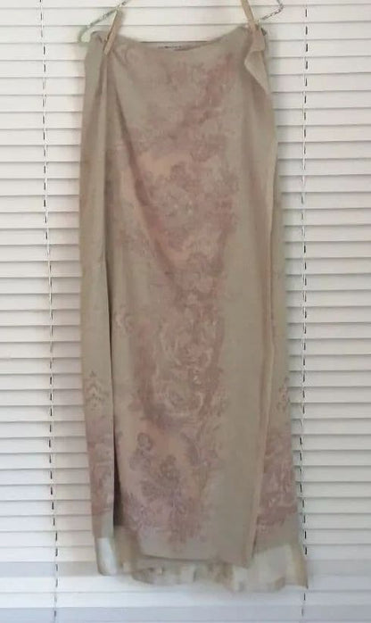 Dries Van Noten Women M Silk Wrap Skirt Botanical design Belgium Designer Luxury