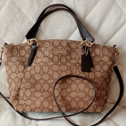 COACH Shoulder Bag Signature Tote Bag 2way Canvas Pochette Handbag