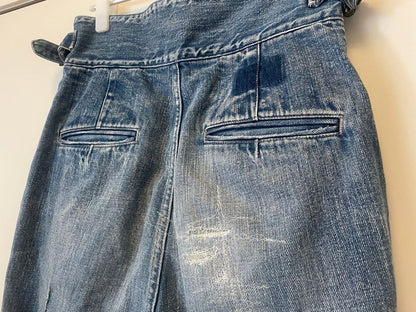 kapital Men's pants denim Jeans Damage processing adjuster belt authentic