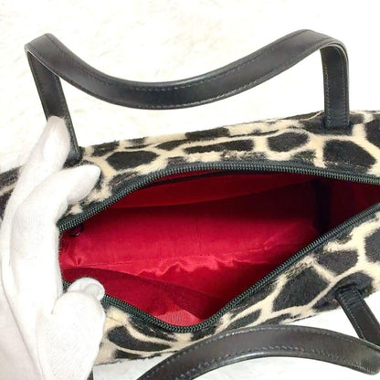 Kate Spade Handbag Leopard Giraffe Print Casual Women's Pre-Owned From Japan