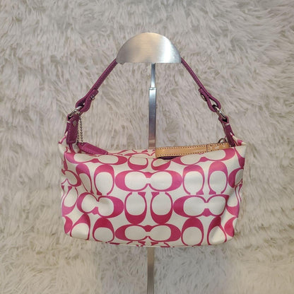 Rare Color COACH Signature Accessory Pouch Pink 13a