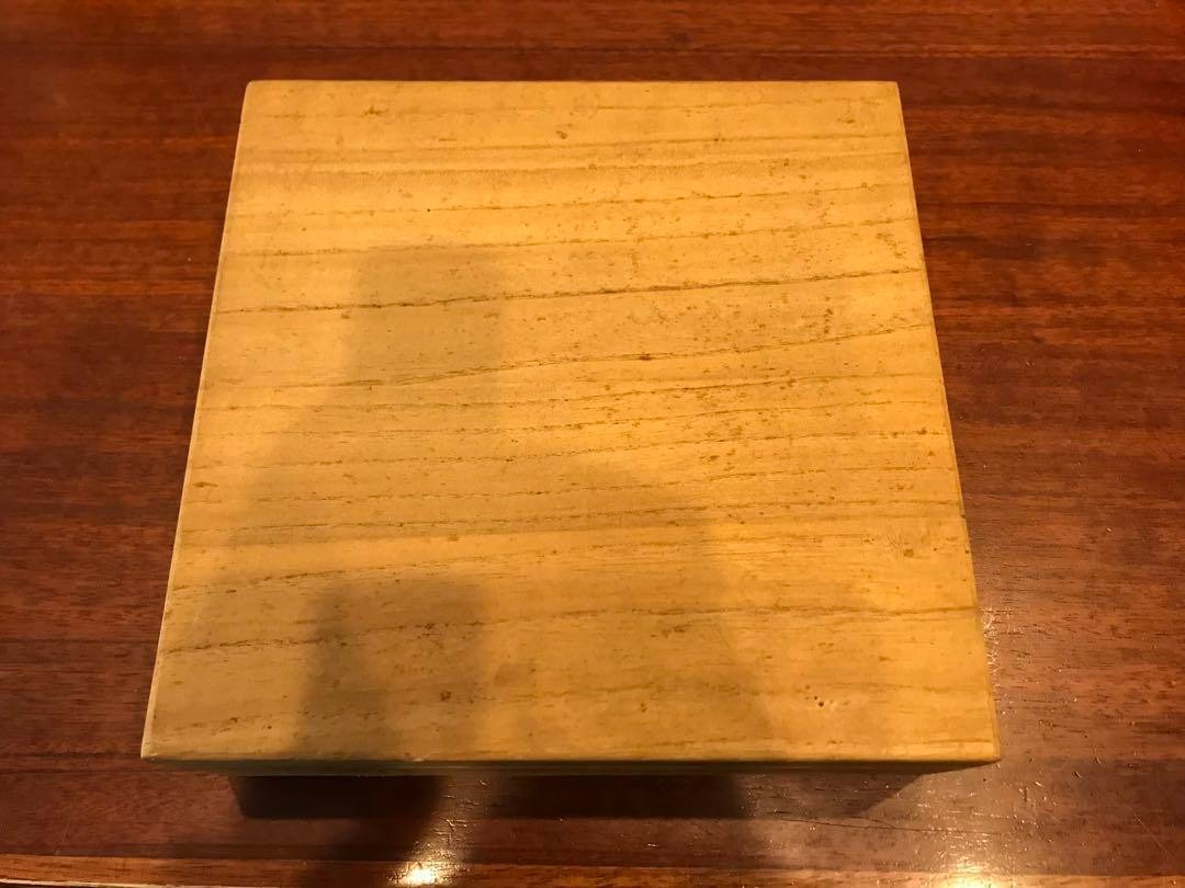 Mashiko Ware Akashi Sho Square Plate Brushed Flower Pattern Used