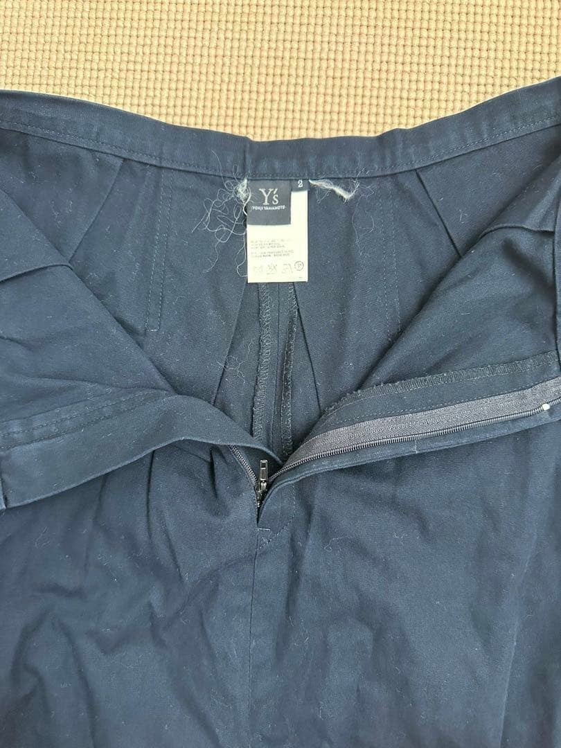 USED Y'S YOHJI YAMAMOTO FLARED LONG SKIRT IN NAVY ACCEPTABLE