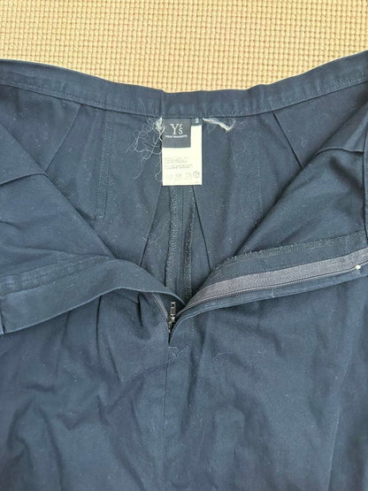 USED Y'S YOHJI YAMAMOTO FLARED LONG SKIRT IN NAVY ACCEPTABLE
