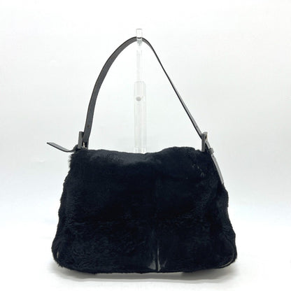 FENDI Mamma Baguette Shoulder Hand Bag Fur Leather Authentic Ml