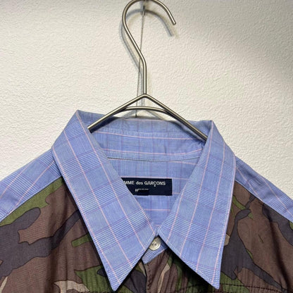 11SS Comme des Garcons Homme Docking camouflage check design shirt