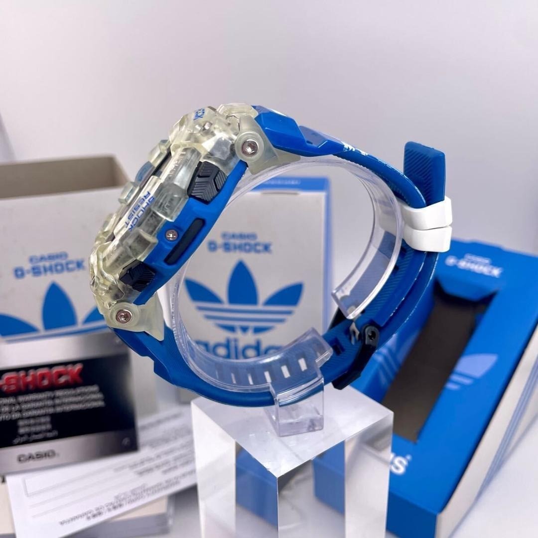 adidas x G-SHOCK GBD-100 Digital Watch Blue Bluetooth Rare Unused