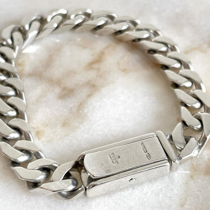 Gucci ID Collection Silver 925 Chain Bracelet Men's Sale Rare Jewelry 2511TK