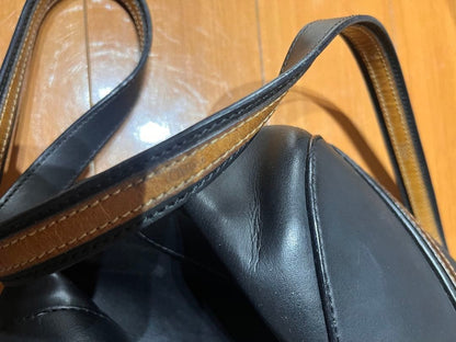 Chloe Sam Mini Boston Leather Shoulder Bag Black 2way Strap Included W/Coin case