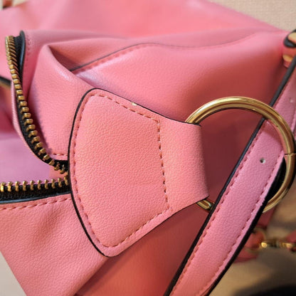 Samantha Thavasa Barbie Pink Leather 2Way Backpack Shoulder Bag Authentic