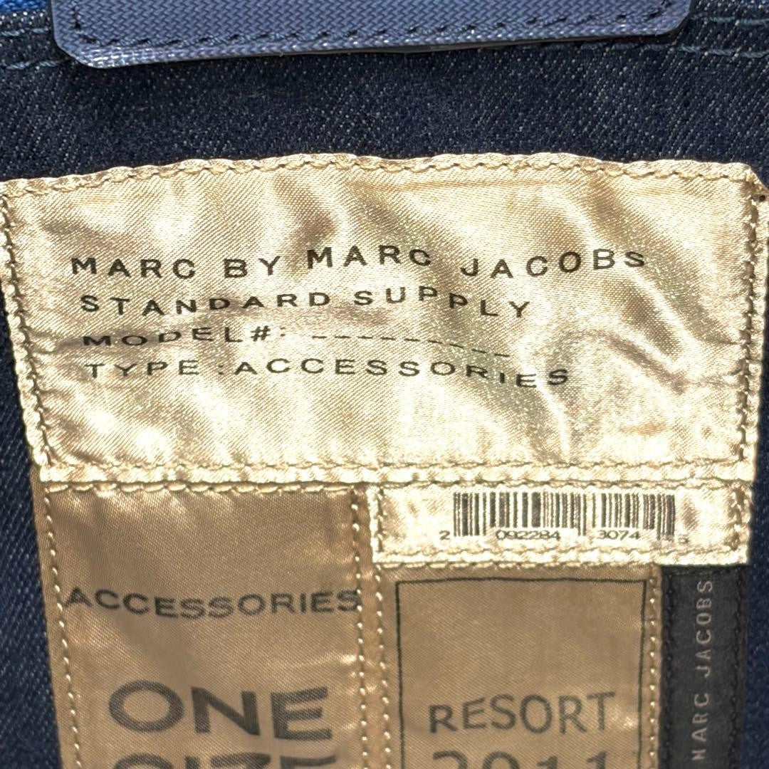 MARC JACOBS Denim Tote Bag Casual Blue 29 to 44 cm Width 24 cm Height