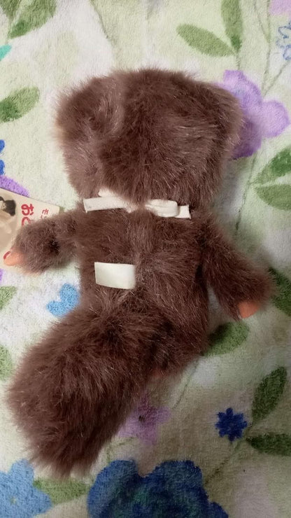 Sekiguchi Monchhichi Tanuki Friends Plush Toy 20cm Vintage Rare Authentic