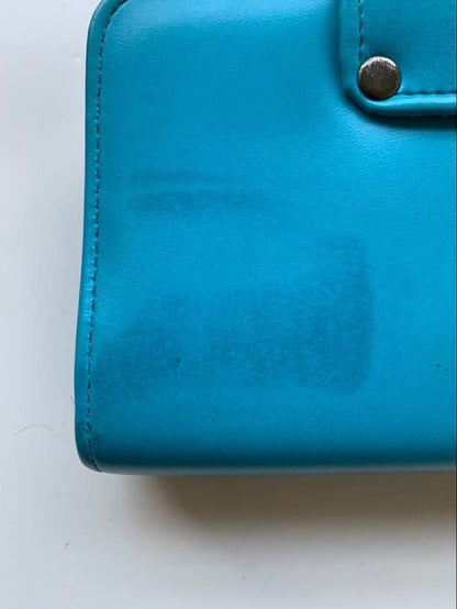 Turquoise Blue Bifold Wallet Showa Retro
