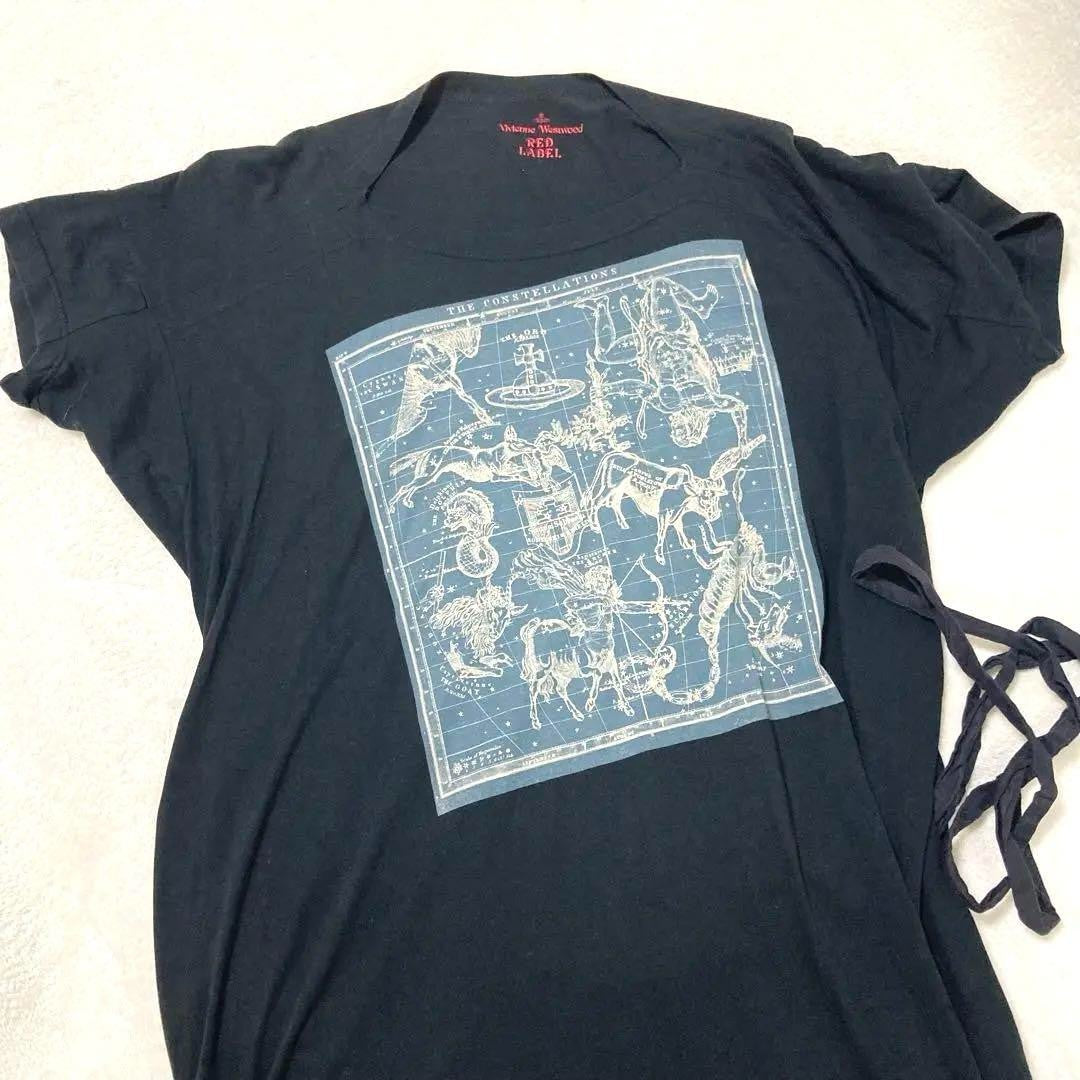 Vivienne Westwood Deformed Dress Long T-Shirt Orb Black Vintage from Japan