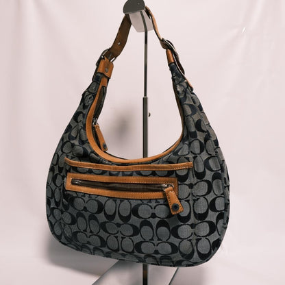 Coach Signature Denim Hobo Shoulder Bag Vintage Authentic Rare Item