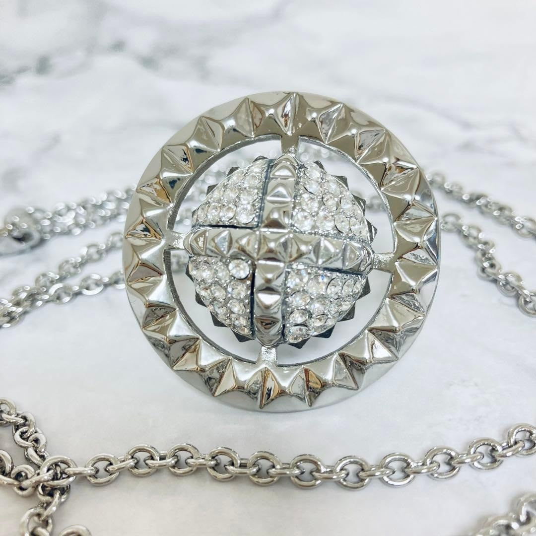 Vivienne Westwood Mayfair Orb Necklace Silver Large Top 4.2cm With Pouch