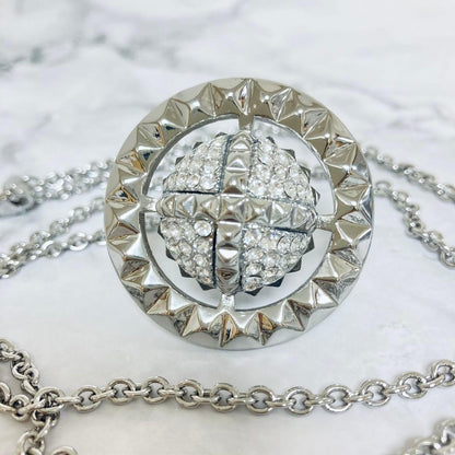 Vivienne Westwood Mayfair Orb Necklace Silver Large Top 4.2cm With Pouch