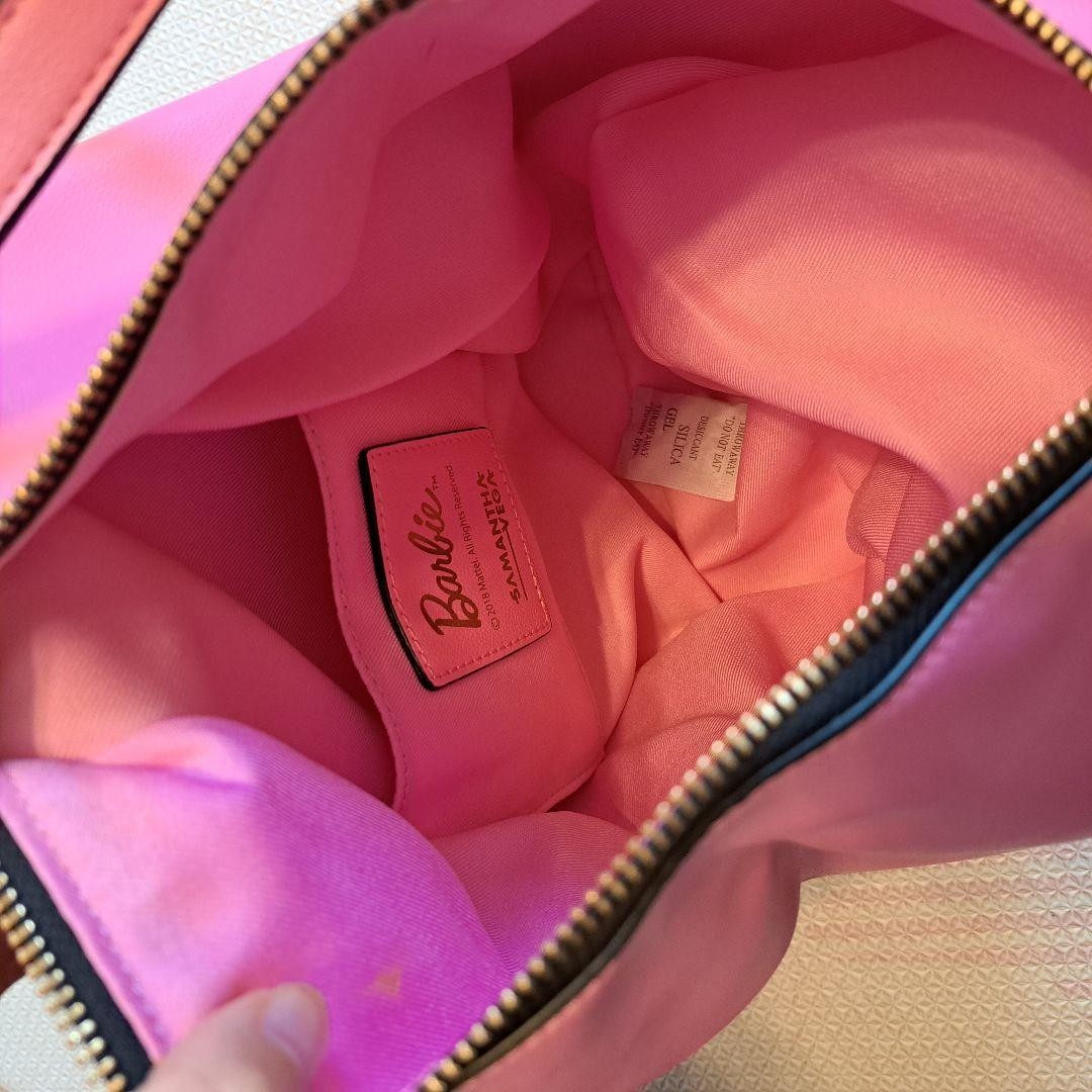 Samantha Thavasa Barbie Pink Leather 2Way Backpack Shoulder Bag Authentic