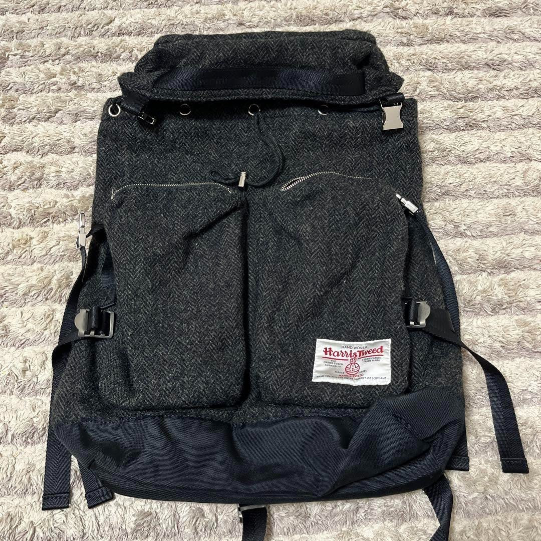 Harris Tweed Backpack Grey Limitted Edition Men Rare Model Classic Fashion VHTF