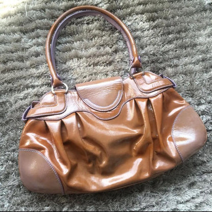 Ferragamo Women Bag Gancini , Handbag, Shoulder Brown Limited Edition VHTF Rare