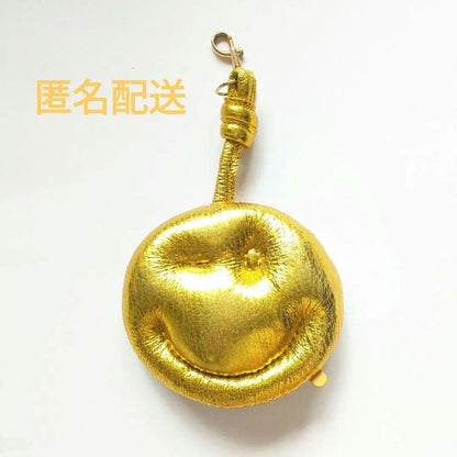 ANYA HINDMARCH Smile Bag Charm Key Charm Metallic Gold One of a Kind
