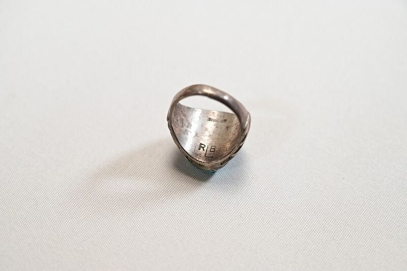 Robert & Bernice Leekya Zuni Sterling Silver Turquoise Ring Size 8