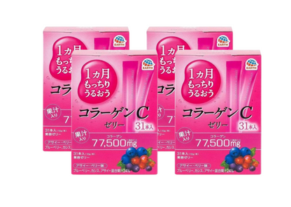 Earth Collagen C Jelly berry Acai Blueberry Cassis 10g 31sticks x 4 set Japan