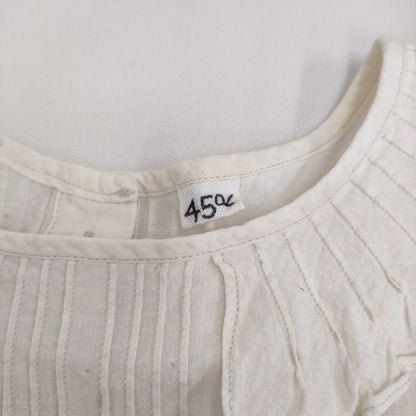 45R/45rpm Indian khadi frill collar blouse Blouse shirt Kinari 5-0725S♪