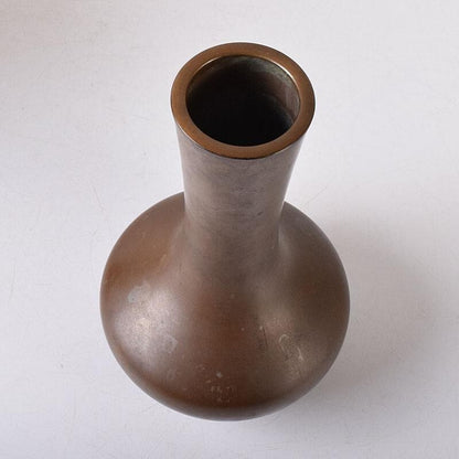 Antique Cast Iron Flower Vase w/ Box Japan