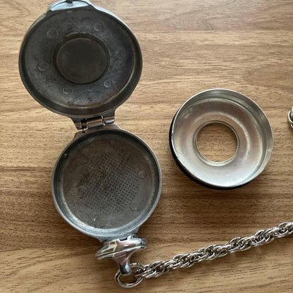 Vivienne Westwood Skull Portable Ashtray Necklace SKULL ORB Chain No Box Used