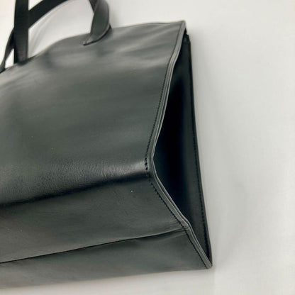 VINTAGE OLD Gucci Black Leather Handbag Business Bag