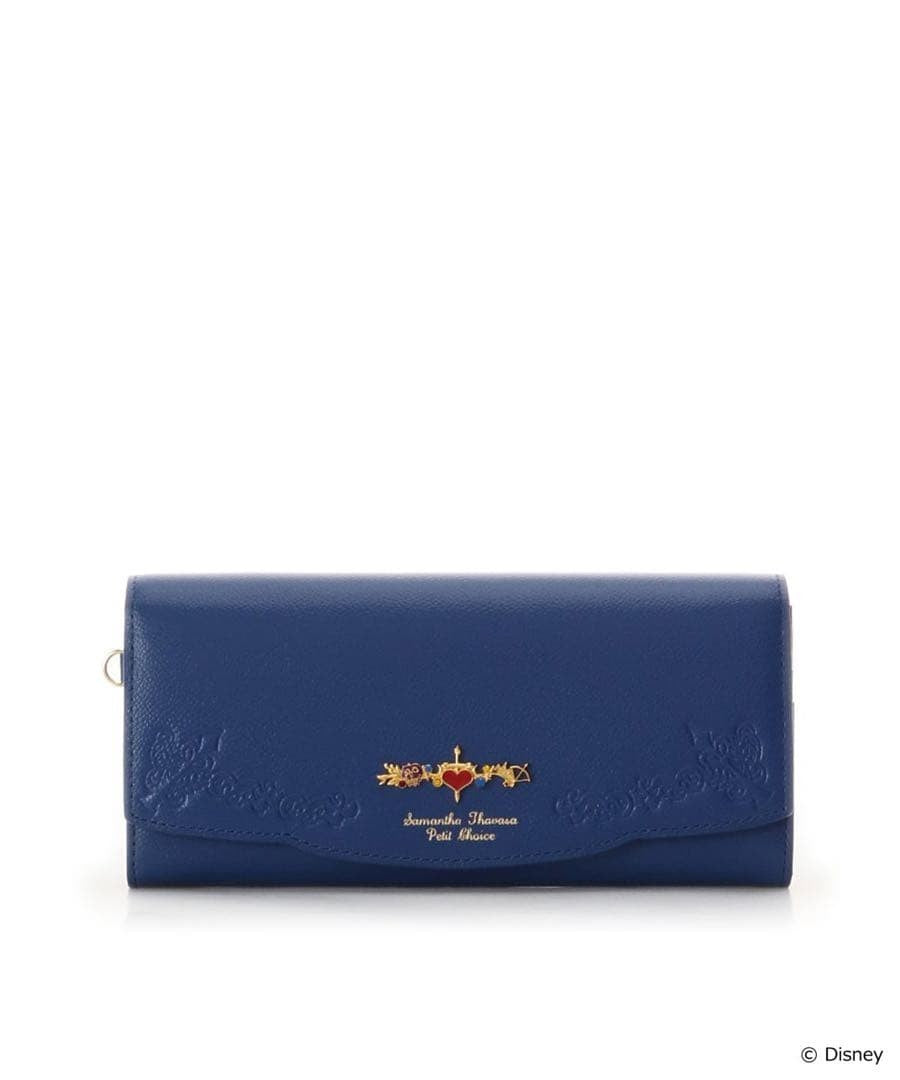 Samantha Thavasa Twisted Wonderland Vil Schoenheit Navy Leather Long Wallet New